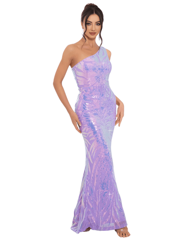 Women's Stretchy One Shoulder Sleeveless Sequined Maxi Dress -, Dress , Drestiny , 10, 12, 6, 8, Australia, Blue, Dark Blue, FR, Green, L, Light Blue, M, Maxi Dresses, New Zealand, One Shoulder, S, Sky Blue, Sleeveless, United Kingdom, United States, XL , Drestiny , www.shopdrestiny.com